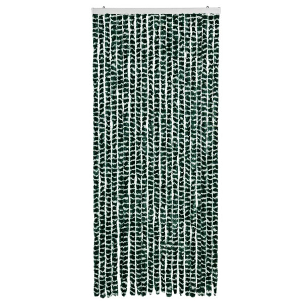 Cortina anti-insetos 90x200 cm chenille verde e branco M 3