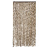Cortina antimoscas chenilla beige y marrón 100x230 cm 3