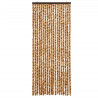 Cortina antimoscas chenilla ocre y blanco 56x200 cm 3