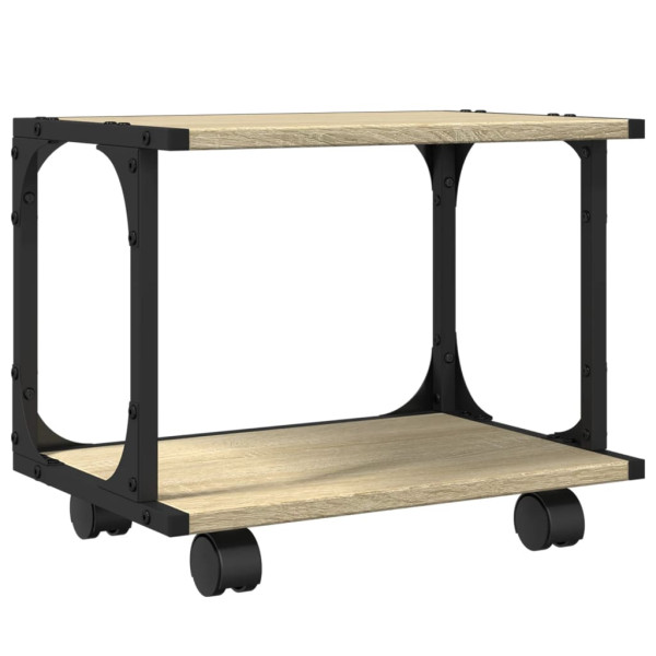 Soporte de impresora 2 niveles roble Sonoma 41x28x33.5 cm M 2