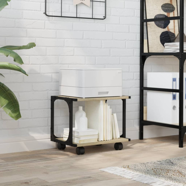 Soporte de impresora 2 niveles roble Sonoma 41x28x33.5 cm M 3