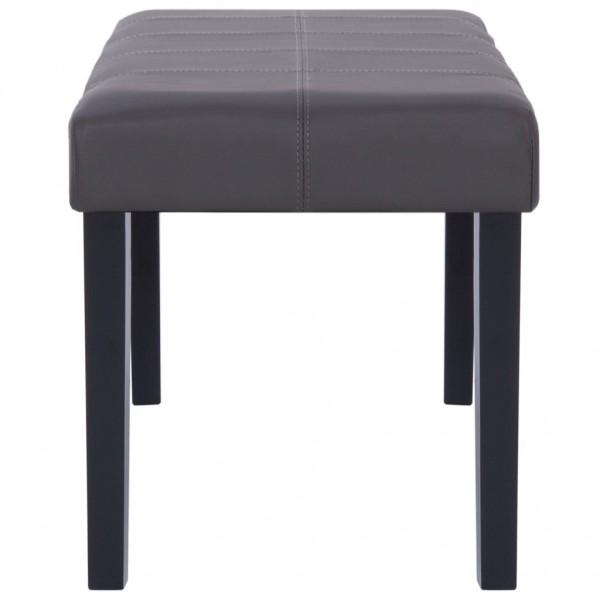 Banco de cuero sintético 106 cm gris M 5