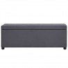 Banco c/ compartim. arrumação 116 cm couro artificial cinzento 3