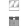 Set de muebles de baño 2 pzas madera contrachapada gris sonoma 5