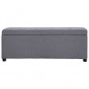 Banco c/ compartim. arrumação 116 cm poliéster cinzento-claro 4