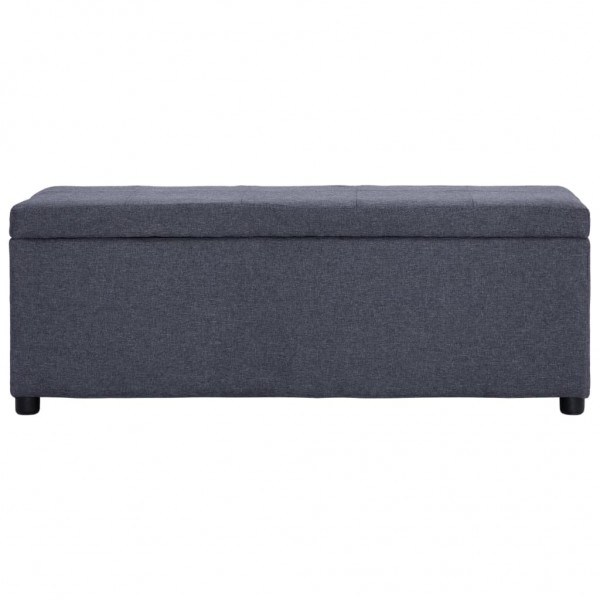 Banco c/ compartim. arrumação 116 cm poliéster cinzento-escuro M 3