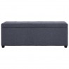 Banco c/ compartim. arrumação 116 cm poliéster cinzento-escuro 3