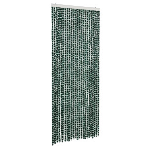 Cortina anti-insetos 100x200 cm chenille verde e branco H