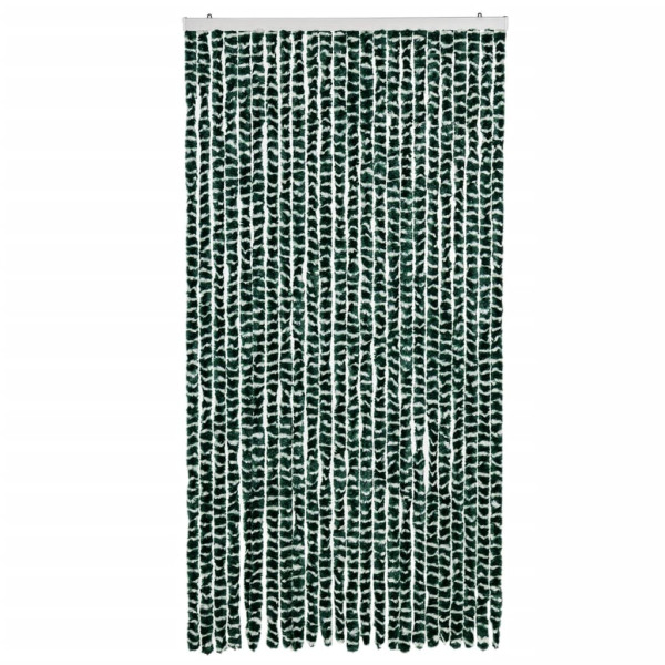 Cortina antimoscas chenilla verde y blanco 100x200 cm M 3