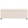 Banco con espacio de almacenaje 116 cm poliéster color crema 3