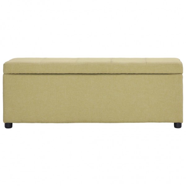 Banco con espacio de almacenaje 116 cm poliéster verde M 3