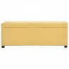 Banco con espacio de almacenaje 116 cm poliéster amarillo 3