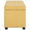 Banco c/ compartimento de arrumação 116 cm poliéster amarelo 4