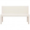 Banco de cuero sintético 139.5 cm color crema 4