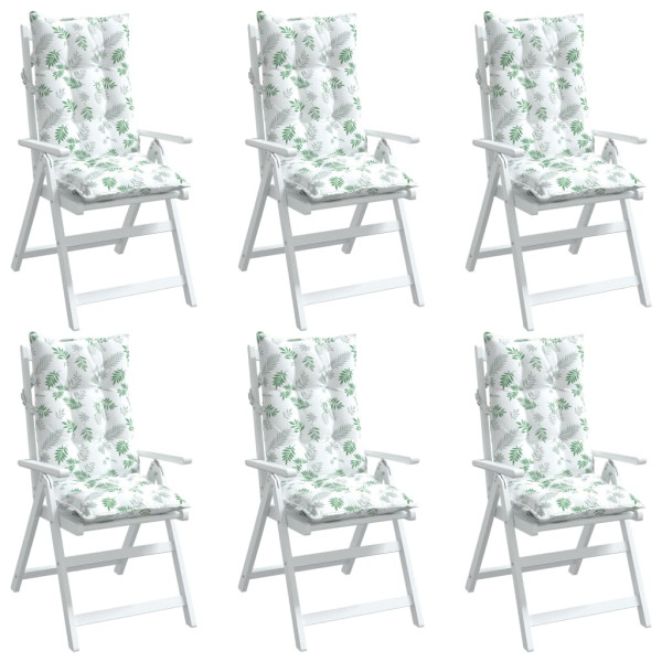 Almofadões p/ cadeira encosto alto 6 pcs tecido oxford folhas M 3