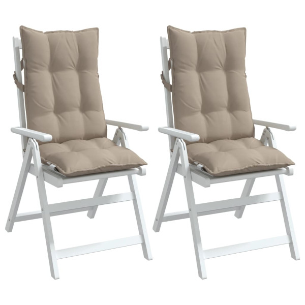 Cojines de silla con respaldo alto 2 uds tela Oxford gris taupe M 3
