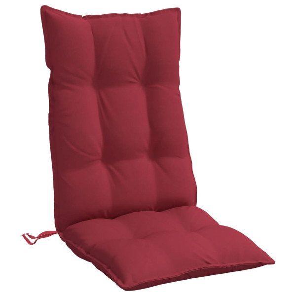 Cojines de silla con respaldo alto 4 uds tela Oxford rojo tinto M 4