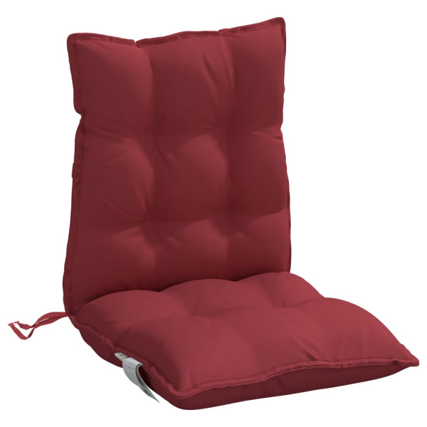 Cojines para silla respaldo bajo 2 uds tela Oxford rojo tinto M 4
