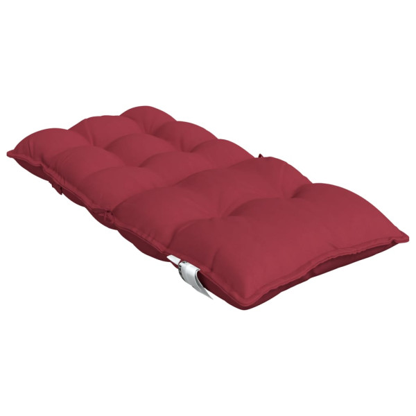 Cojines para silla respaldo bajo 2 uds tela Oxford rojo tinto M 5