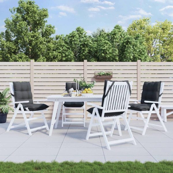 Cojines de silla respaldo bajo 4 uds tela Oxford gris antracita D