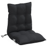 Cojines para silla con respaldo bajo 4 uds tela Oxford negro 4
