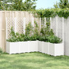 Jardinera con enrejado PP blanco 160x160x140 cm 1