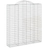 Cestos gabião arqueados 14 pcs 200x50x220/240 ferro galvanizado 3