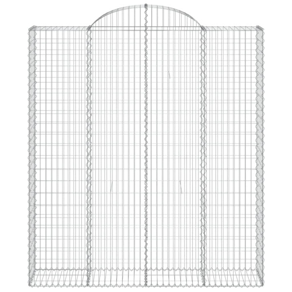 Cestos gabião arqueados 14 pcs 200x50x220/240 ferro galvanizado M 4
