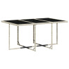 Set de comedor de jardín 11 pzas y cojines ratán sintético gris 4