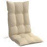 Cojines de silla con respaldo alto 4 uds tela Oxford beige 4