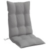 Cojines de silla con respaldo alto 4 uds tela Oxford gris 4