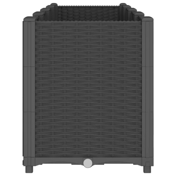 Jardinera PP negro 160x40x53 cm M 4
