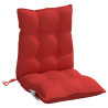 Cojines para silla con respaldo bajo 4 uds tela Oxford rojo 4