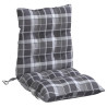 Cojines para silla respaldo bajo 6 uds tela Oxford cuadros gris 4