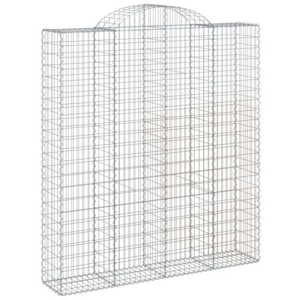 Cestos gabião arqueados 12 pcs 200x50x220/240 ferro galvanizado M 3