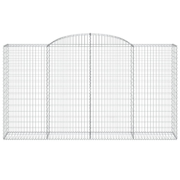 Cestas gaviones 15 uds forma de arco hierro 300x50x160/180 cm M 4