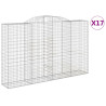 Cestos gabião arqueados 17 pcs 300x50x180/200 ferro galvanizado 2