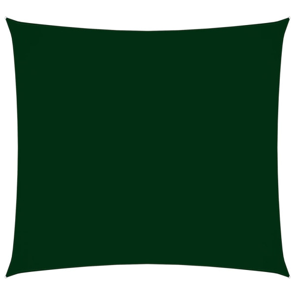 Toldo de vela cuadrado tela Oxford verde oscuro 3.6x3.6 m D