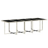 Set comedor jardín y cojines 15 pzas ratán sintético gris claro 4