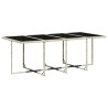Set comedor jardín y cojines 13 pzas ratán sintético gris claro 4