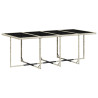 Set comedor jardín y cojines 13 pzas ratán sintético gris claro 4