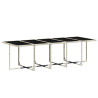 Set comedor jardín y cojines 15 pzas ratán sintético gris claro 4