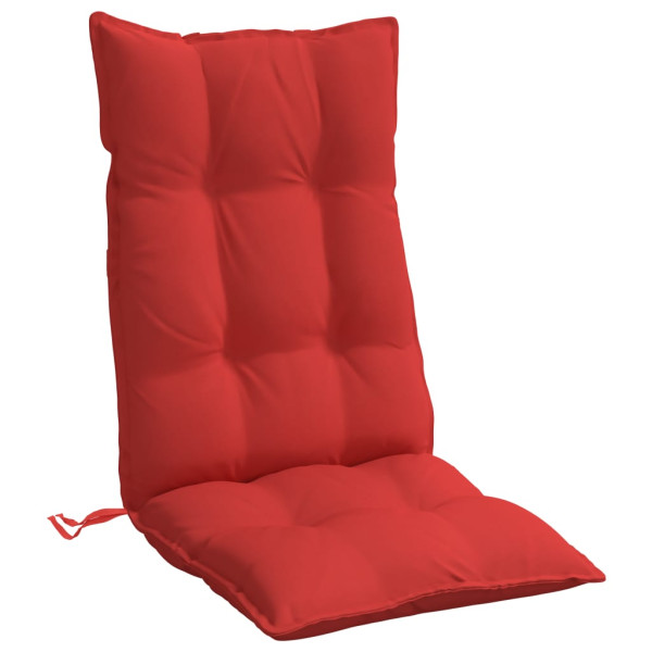Cojines de silla con respaldo alto 6 uds tela Oxford rojo M 4