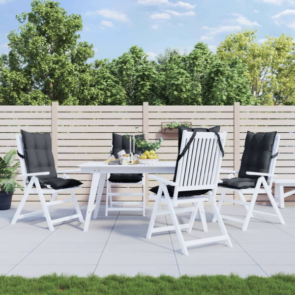 Cojines de silla respaldo alto 4 uds tela Oxford gris antracita D