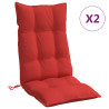 Cojines de silla con respaldo alto 2 uds tela Oxford rojo 2