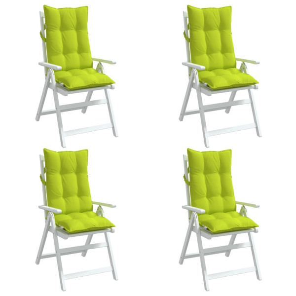 Cojines de silla respaldo alto 4 uds tela Oxford verde brillo M 3