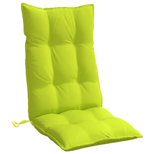 Cojines de silla respaldo alto 4 uds tela Oxford verde brillo M 4