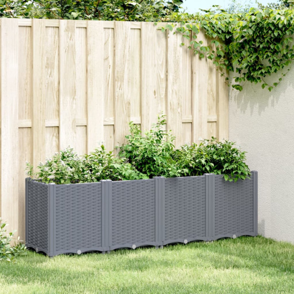 Jardinera PP gris 160x40x53 cm D