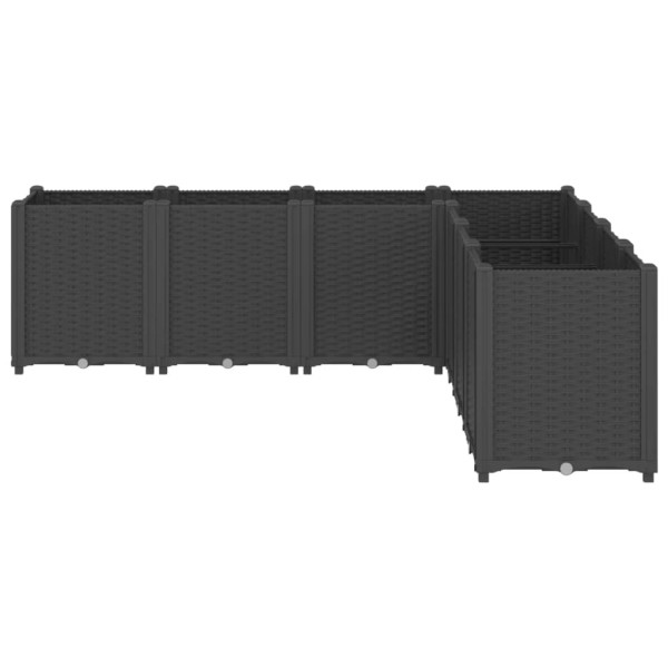 Vaso/floreira 160x160x53 cm PP preto M 3