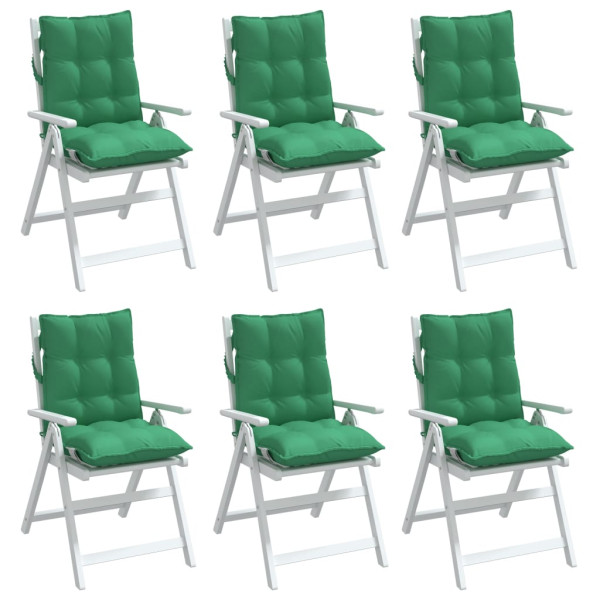 Almofadões cadeira encosto baixo 6 pcs tecido oxford verde M 3